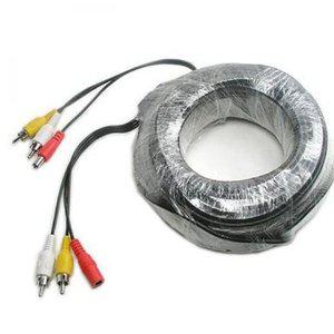 CCTV 케이블 30m 2RCA DC 5.5 전원 검정색 전원선