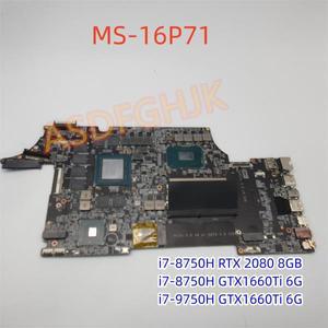 MSI MS-16P7 GL63 노트북 마더보드i78th 9th RTX2080 8G GTX1660 6G 포함  메인보드