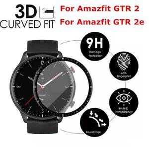 Huami Amazfit GTR 2 GTR2e 용 3D 곡선 가장자리 화면 보호기 Amazfit Watch GTR2 GTR 2e 케이스 용 유리 보호 필름