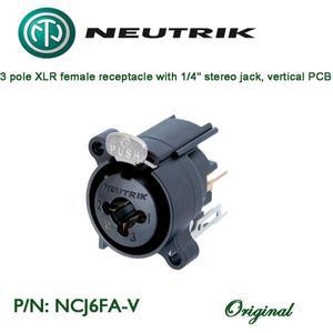 Neutrik 호환 NCJ6FA-V XLR 암 소켓 14 인치 스테레오 잭 수직 PCB 마운트 3 극