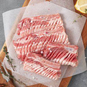 [고기장인백정] 무항생제 한돈 박포갈비(뼈삼겹) 400g x 2