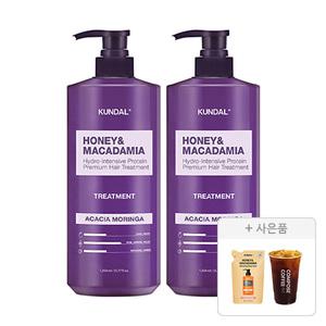 쿤달 네이처 트리트먼트, 아카시아모링가, 1058ml, 2개 + 증정(바디워시 리필팩, 베이비파우더, 400ml)