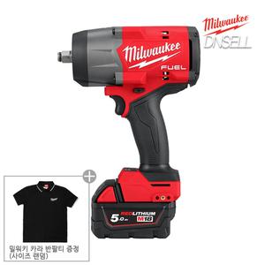 밀워키 M18 FHIW2F12-502X 충전 하이토크 임팩렌치 풀세트 전동공구 (+밀워키 카라 반팔티)
