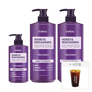 쿤달 네이처 트리트먼트, 베이비파우더, 1058ml, 2개 + 500ml, 1개