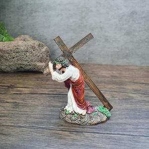 [XB876MLN]빈티지 카페 인테리어 예수님 조각상 교회