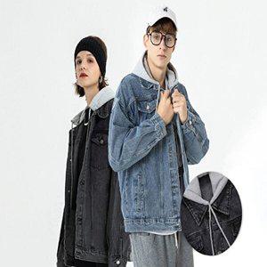 [엄지척]남녀공용 2컬러 캐주얼한 후드 데님자켓 워싱 청자켓