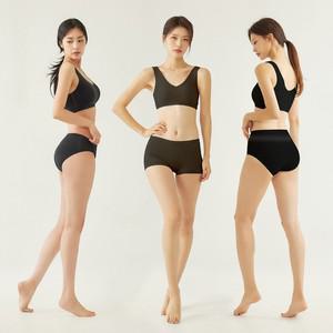 JAJU E 여 수피마코튼 노라인 브라 팬티 트라이얼 세트베이지 973817