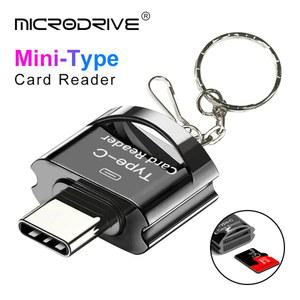USB C 플래시 드라이브 어댑터 마이크로 미니 SD 메모리 카드 리더기 C형 포함 미니 SD TF 카드용 C형 카드 리더기
