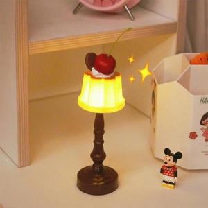 푸딩 Led 데코 야간 조명 LED 책상 램프 배터리 구동 침대 옆 어린이를위한 귀여운 잠자는 빛 침실 테이블