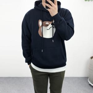 [엠클로]오버핏 특양면 시바견 후드 맨투맨 남여공용 티셔츠 5컬러