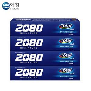 2080 시그니처 치약 토탈블루 125g x4개