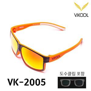 브이쿨 VK-2005 레드 오렌지 선글라스 도수클립 포함