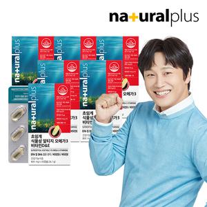 내츄럴플러스 차태현 초임계 식물성 알티지 오메가3 비타민D&E 30캡슐 6박스 / 임산부 혈행 건조한눈개선