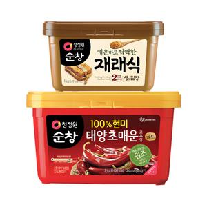 청정원 태양초매운고추장 3kg, 1개 + 재래식생된장 1kg, 1개