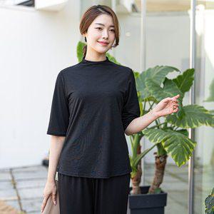 엄마옷 풍기인견 반폴라 7부티셔츠 TP206142 중년여성의류/50대/60대/마담/빅사
