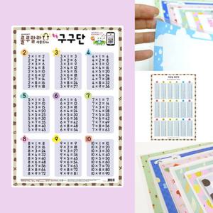 구구단 사운드 벽보 쏙쏙 유아 양면 학습 곱하기 수학 셈