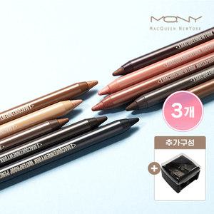 [3개+샤프너] 맥퀸뉴욕 워터프루프 펜슬 젤 아이라이너 /애교살 점막라이너 4컬러 1.7g