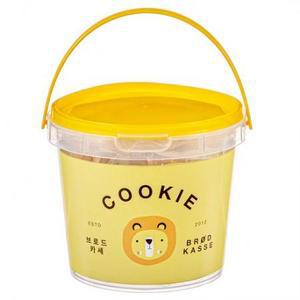 브로드카세 어쏘티드 동물쿠키 미니버켓 노랑 120g, 2개 one option