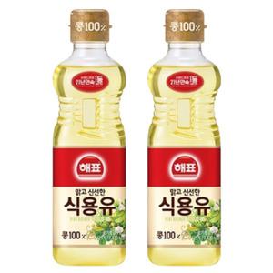 해표 식용유 콩기름 대두유 900ml x 2개