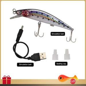 전자 미끼용 로봇 낚시 미끼, 자동 수영 USB 충전식 LED 조명, 전문