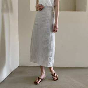 나인 Atelier Nain 체크 A라인 백 밴딩 스커트 SK 4416