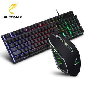 [XB7K7MN0]플레오맥스 AVEC WMK520 LED 유선 키보드 세트