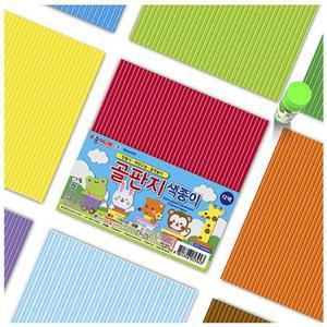 [XB90I1OO_47]종이나라 골판지색종이 12색 12매 18cm 31198