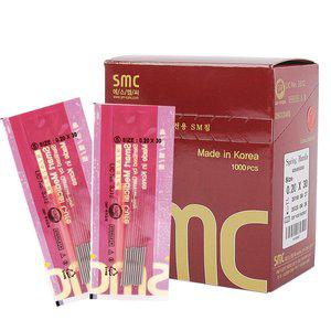국산한방침 SMC침 0.25x40mm 1Box(1000pcs) 20pcs포장 FDA CE ISO인증