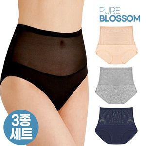 [NS홈쇼핑][퓨어블라썸] [3종세트] 똥배 보정 파워 넷 코튼 거들 팬티/빅사이즈..[34576624]