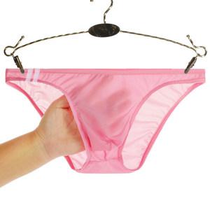 남자 팬티 삼각 브리프 섹시 남성용 투명 로우 라이즈 란제리 벌지 파우치 언더팬츠 속옷 펌프맨