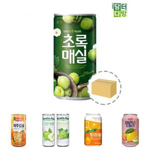 웅진 초록매실 180ml 30캔/캔음료/캔주스/캔쥬스/과일맛/음료수/단체/대량음료/세트/사무실/후식/간식