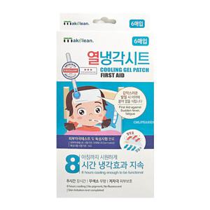 메이클린 열냉각시트 2매입 x 3개 / 6매입 / 유아 아기 이마 해열 패치 냉각 열내림 열패치