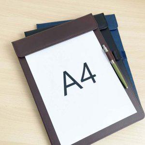 받침 고급 가죽 a4 클립보드 갈색 서류 문서 보관 사무실 회의실
