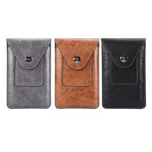 16cm 카라비너형 현장용 스마트폰파우치 가죽허리가방