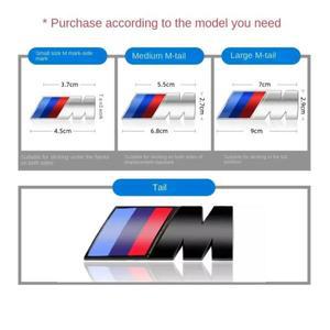 2024 BMW M 로고 펜더 엠블럼 배지, 후면 트렁크 배지, 1 3 5 7 시리즈 X1 X3 X5 X6 M 스포츠 스티커, 자동