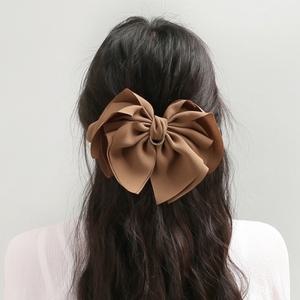머리 버터플라이 헤어핀 헤어액세서리 자동 리본 헤어 핀왕삔 핀큰 헤어핀(브라운) 핀 큐빅