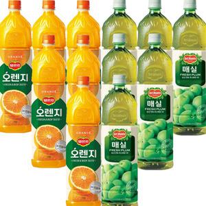 델몬트 오렌지 주스 1.5L 6개+매실 1.5L 6개