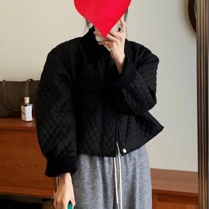누빔 크롭 정장 카라 여성자켓 데일리 자켓