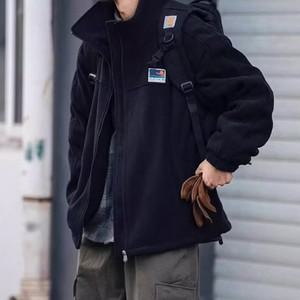 남자 플리스 하이넥 데일리 집업 점퍼 DMS-JUS-SISJP30-블랙