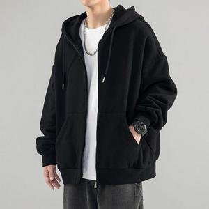 [BZJL0N0W_4B]남자 3컬러 데일리룩 무지 간절기 후드집업