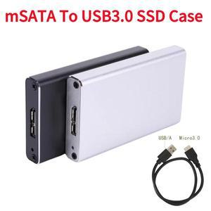 MSATA USB 3.0 하드 드라이브 케이스 외장 ssd 박스 SSD 인클로저 어댑터 30x25/50 하드디스크용 6Gbps