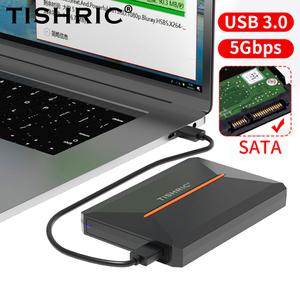 TISHRIC 외장형 하드 드라이브 케이스 2.5인치 SSD Sata-USB 3.0 하드디스크 인클로저/하우징/케이스 게임