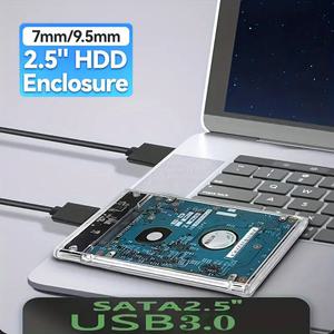 투명 HDD 케이스 SSD 박스 인클로저 2.5 SATA To USB 3.0 Type-C 3.1 어댑터 노트북 PC외장형 하드 드라이