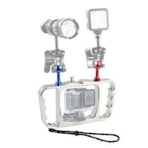 PULUZ 듀얼 핸드헬드 다이빙 라이트 암 GoPro Hero11 HERO10 HERO9 Black HERO8 Insta360 DJI Osmo용 끈이