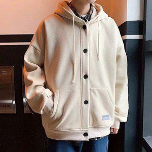 [엄지척]3컬러 남성 데일리 기모 버튼 후드 점퍼 자켓