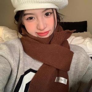 [JHQRNYRE_4B]베이직 머플러 남녀공용 니트 목도리