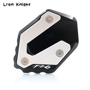 야마하 FZ6 FAZER FZ6S2 20042009 2008 바이크 오토바이 CNC 킥스탠드 풋 사이드 익스텐션 패드 지지대 플