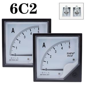 호환 1PC 6C2 5A 10A 30A 50A 100A 300A/75mV DC 전류 아날로그 전류계 게이지 포인터 패널 미터 80x80mm