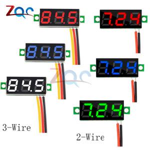 호환 0.28 인치 전압계 2 와이어 DC 0-100V / 3 3.5-30V 미니 게이지 LED 디스플레이 디지털 패널 감지기