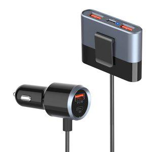 라온 76W 5포트 퀵차지 USB PD QC3.0 차량용 시거잭 고속 멀티